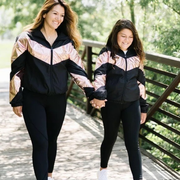 ZYIA ACTIVE NWT PINK SHINE BLOCK ZIP DOWN JACKET EXTRA SMALL BLACK - Picture 4 of 13